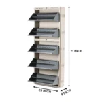 Double Decker 5 Door Metal Shoe Rack - Image 5