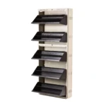 Double Decker 5 Door Metal Shoe Rack - Image 4