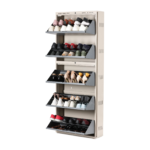 Double Decker 5 Door Metal Shoe Rack - Image 2