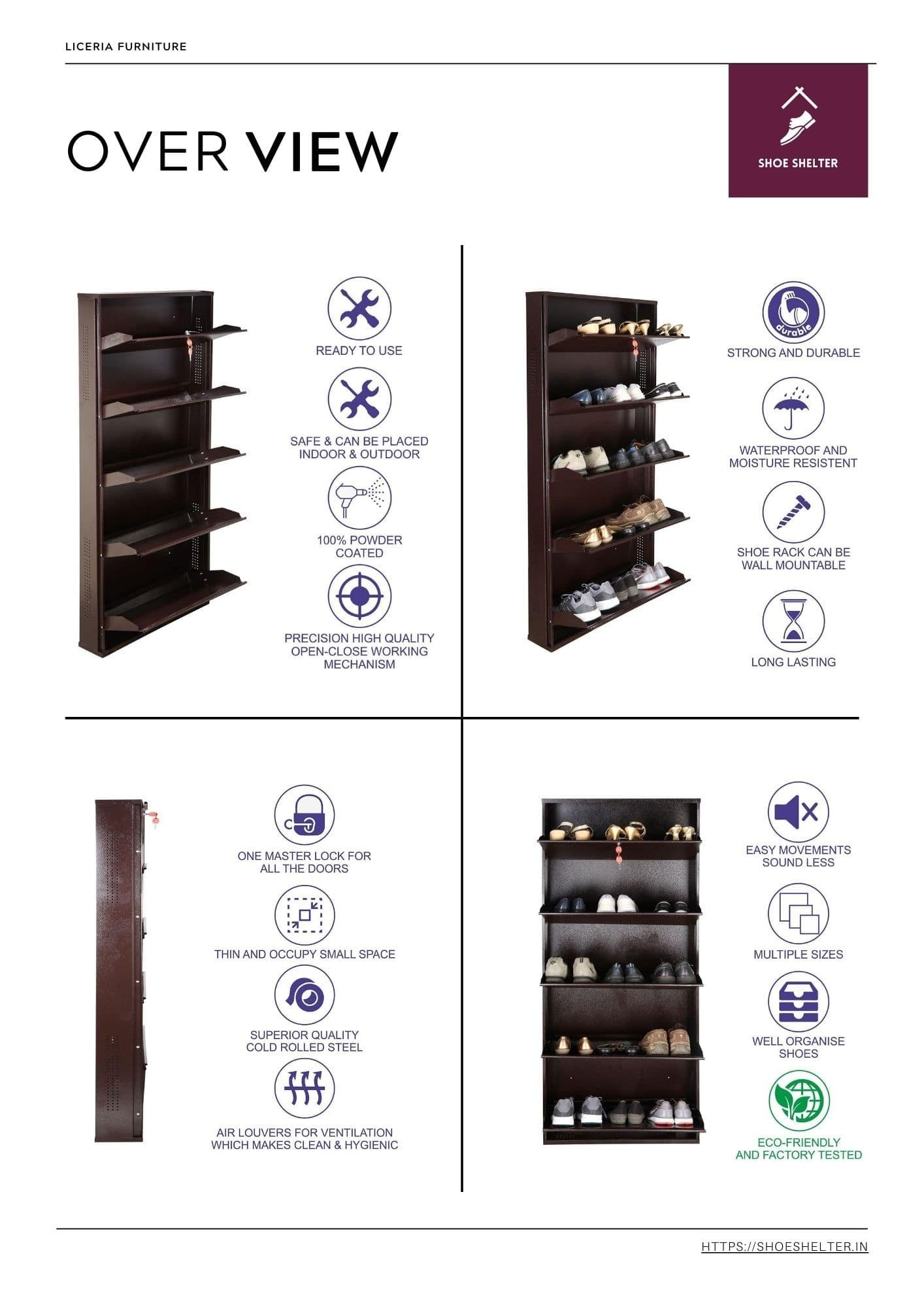 Jumbo 5 Metal Shoe Rack (Wall Mounted) - Best Quality with FREE Installation - Image 5