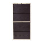 Double Decker 4 Door Metal Shoe Rack - Image 3